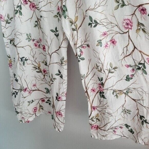 PLAZZA DEL TEMPIO Italy Lightweight Wide Leg Floral Romper Sz M - Picture 9 of 15